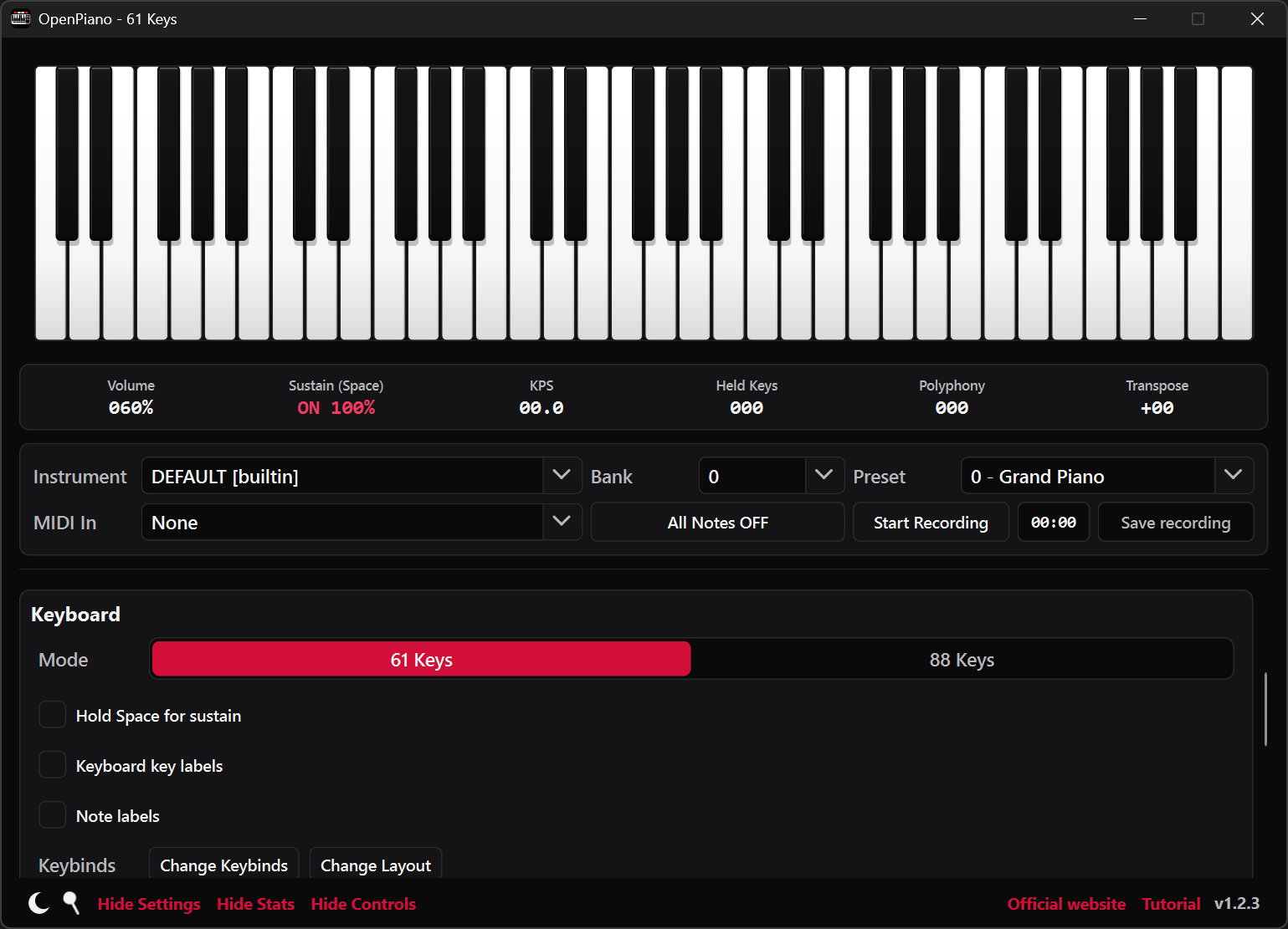 Keyboard layout and key mapping settings